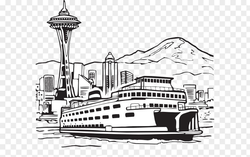 Seattle Cliparts Space Needle Skyline Clip Art PNG
