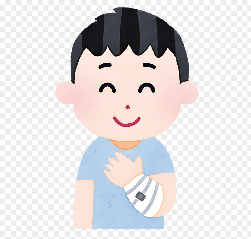 Cartoon Cheek Child Animation Hand PNG