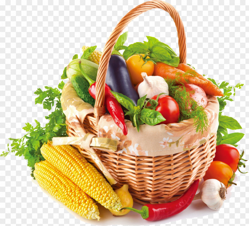 Corn Vegetable Fruit Basket Food Bell Pepper PNG