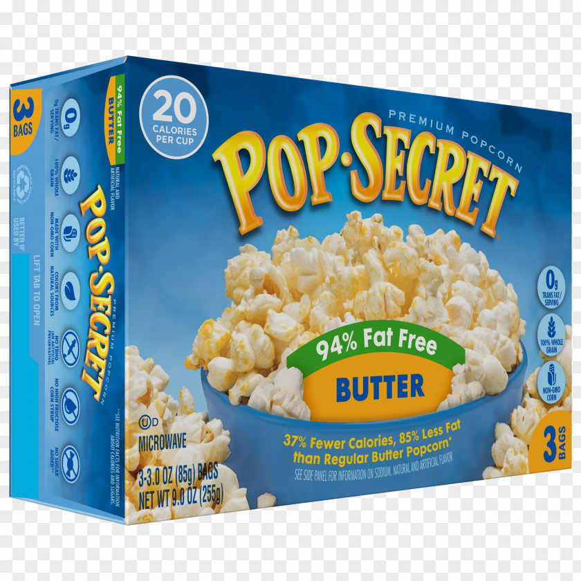 Popcorn Kettle Corn Caramel Pop Secret Butter PNG