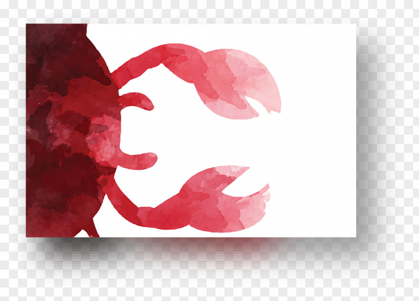 Red Crab Business Card Vector PNG