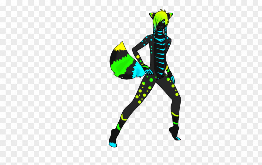Rave Party Green Character Font PNG