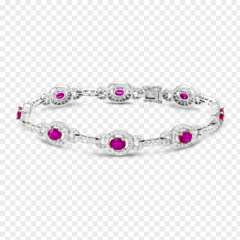 Bracelet Jewellery Ruby Gemstone Diamond PNG