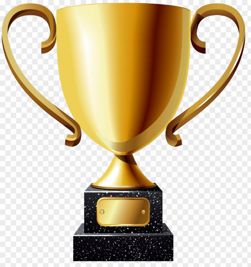 Gold Trophy Picture Cartoon Clip Art PNG