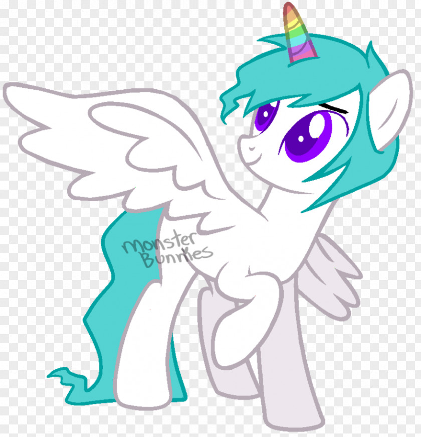 Rainbow After Rain Ponytail Horse Winged Unicorn Pegasus PNG