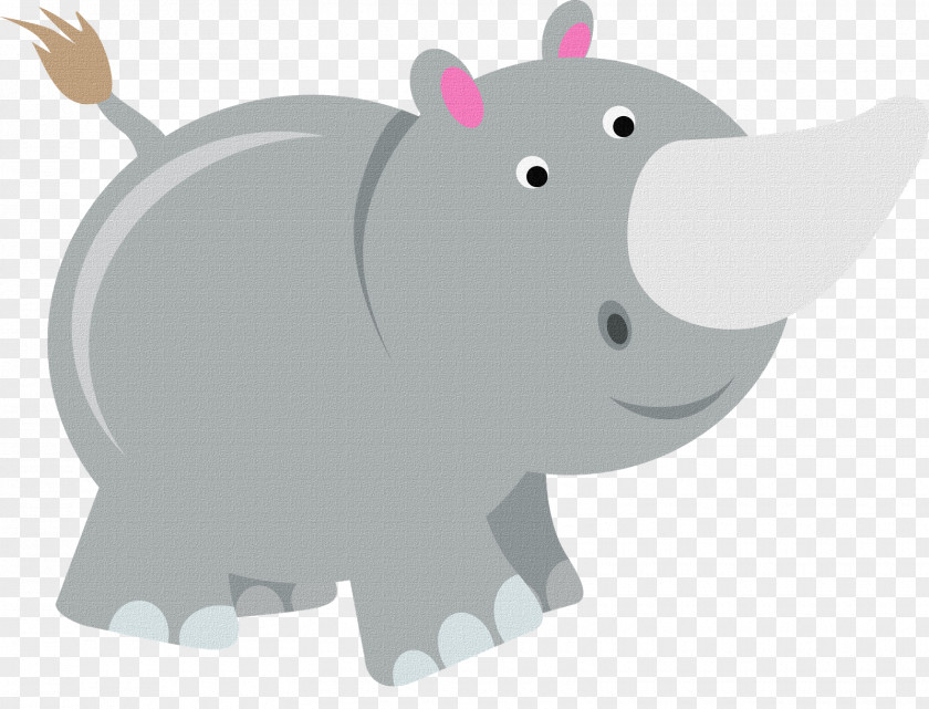 Rhino Northern White Rhinoceros Hippopotamus Paper Horn PNG