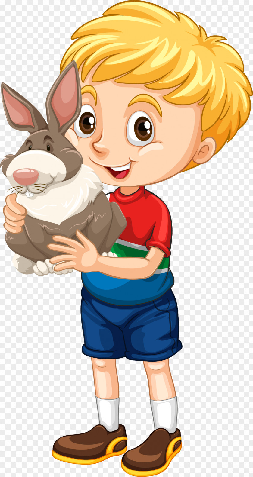 Blond Boys And Pet Rabbits Counting Royalty-free Clip Art PNG