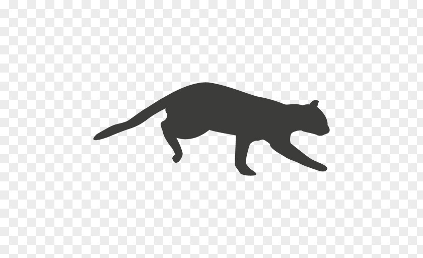 Runner Cat Silhouette PNG