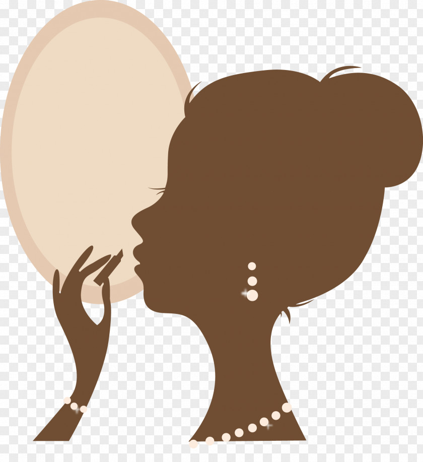 The Mirror Lipstick Woman Cosmetics Silhouette PNG