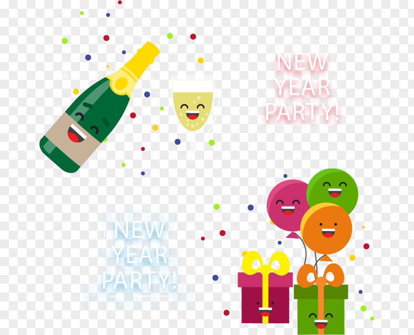 Cartoon Smiley Party Banner Web Balloon PNG