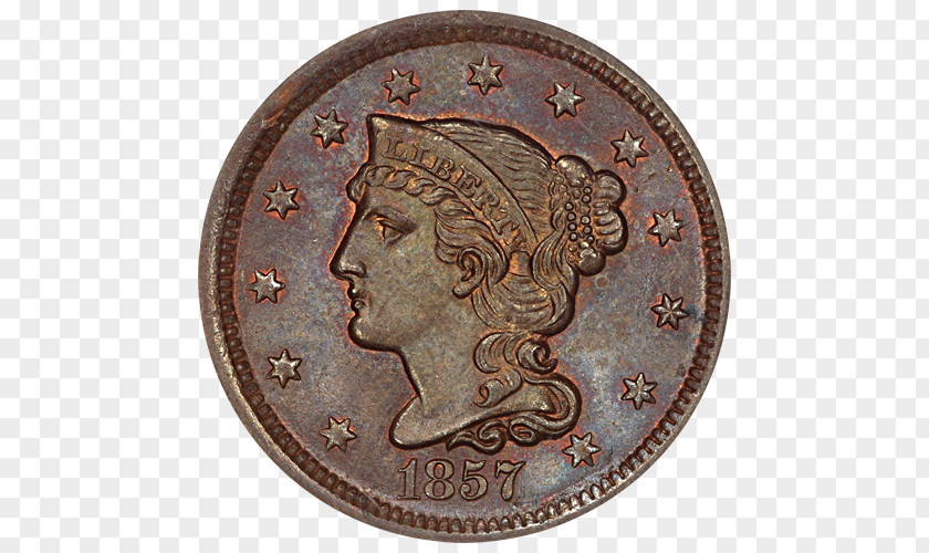 Coin Penny Large Cent Copper 1943 Steel PNG