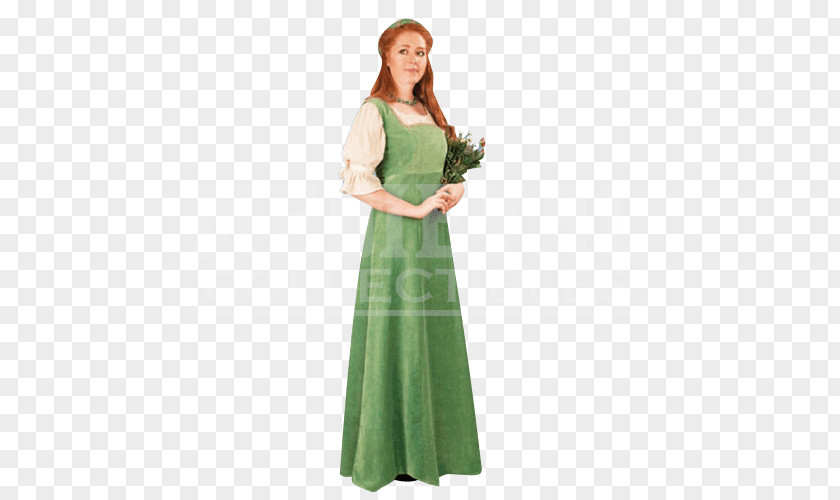 Dress Costume Medieval Women Middle Ages Gown PNG