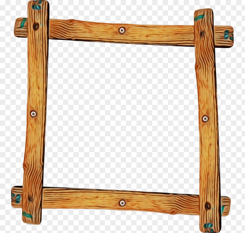 Metal Picture Frame Wood Table PNG