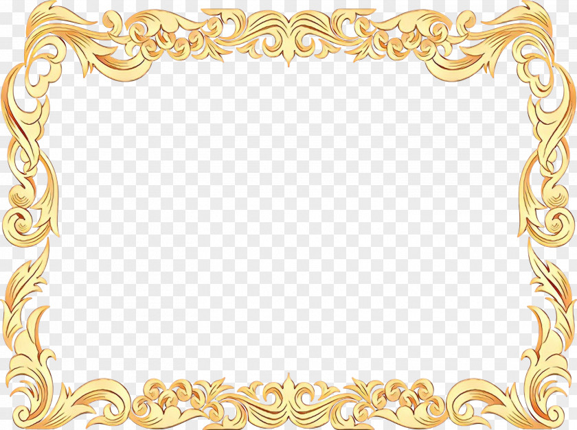 Rectangle Picture Frame Gold Frames PNG