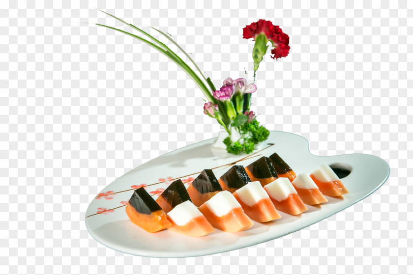 Features Papaya Frozen Sushi Gelatin Dessert Canapxe9 Recipe PNG