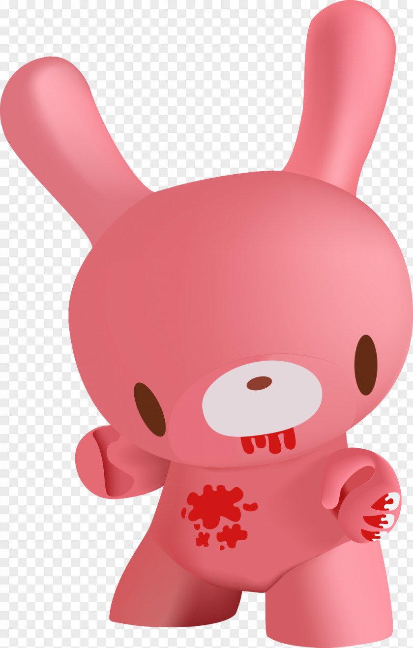 Cartoon Bunny Bear Designer Toy Rabbit Kidrobot PNG