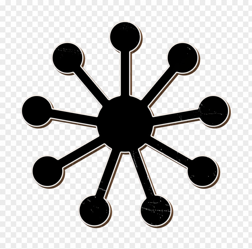 Centralized Connections Icon Atom Infographics PNG