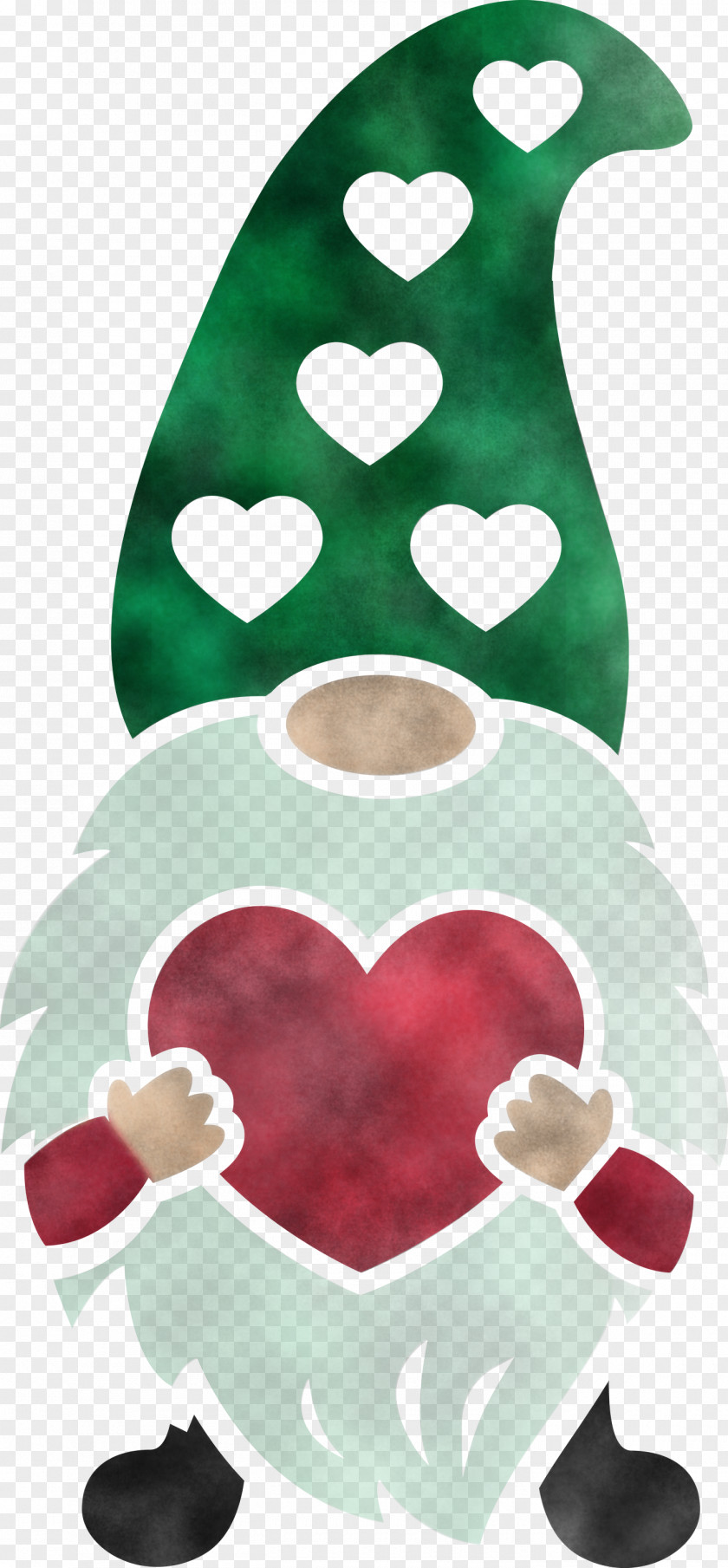 Gnome Loving Red Heart PNG