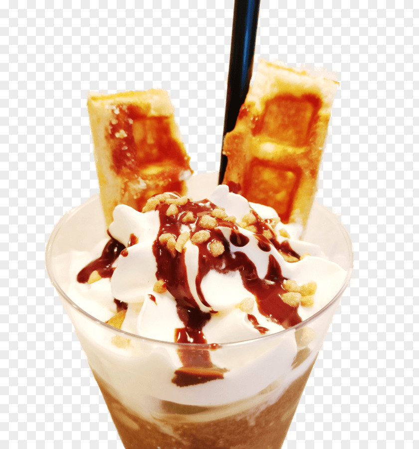 Ice Cream Sundae Waffle Milkshake Affogato PNG