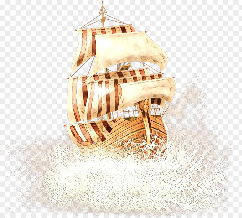 Watercraft Sailing Ship Background Gold PNG
