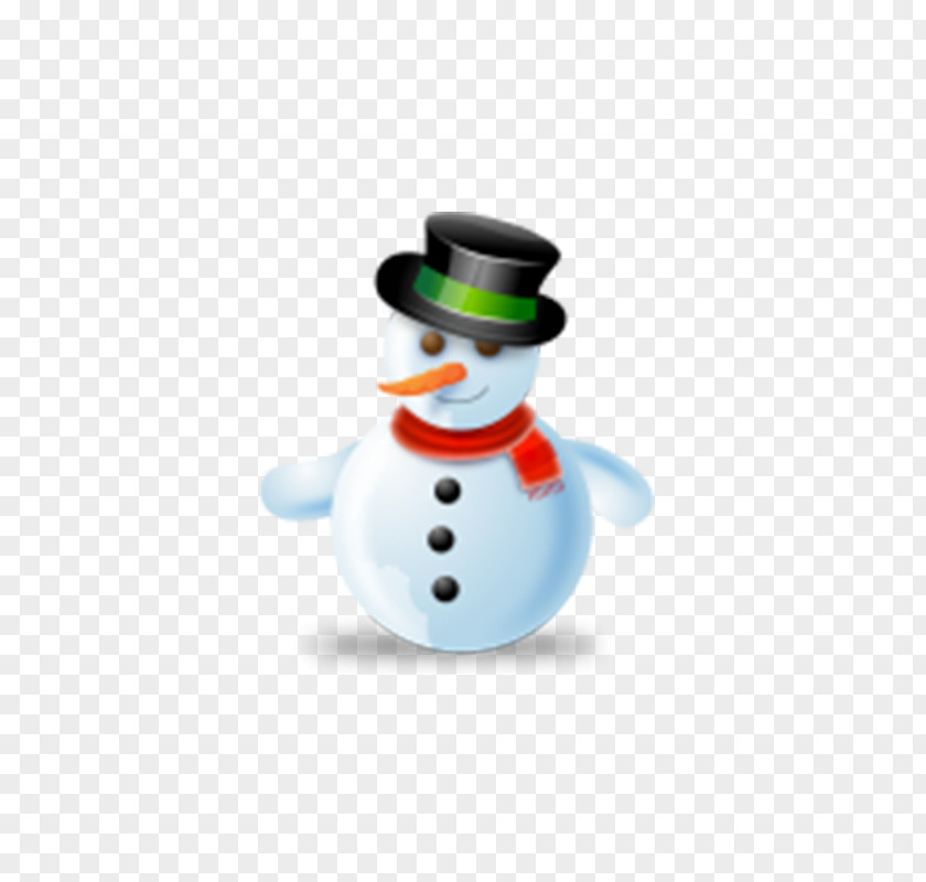 Creative Christmas Snowman ICO Icon PNG