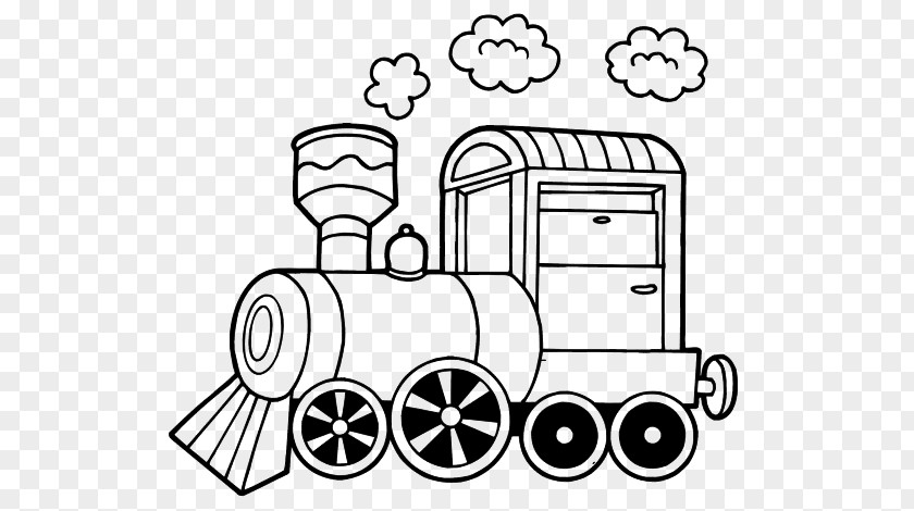 Train Rail Transport Steam Locomotive Drawing PNG