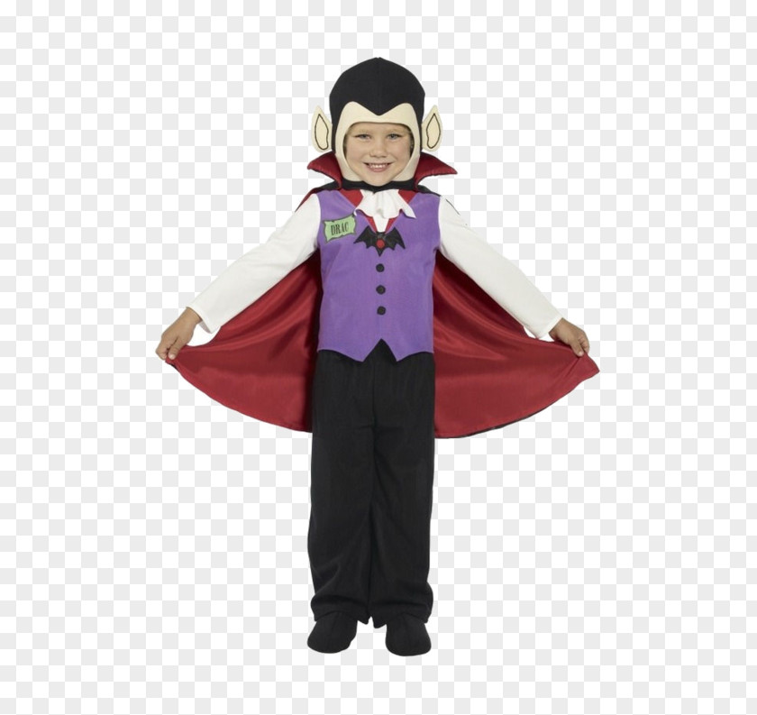 Child Count Dracula Halloween Costume Boy Vampire PNG