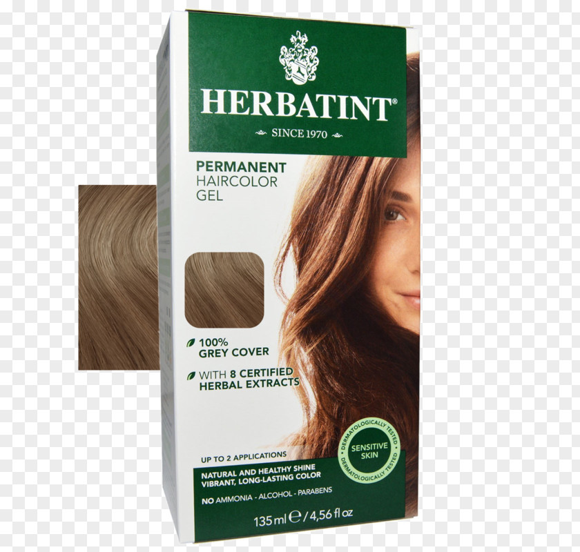Copper Highlights Hair Coloring Herbatint Color 4M Mahogany Chestnut 4 Fluid Ounce Human PNG