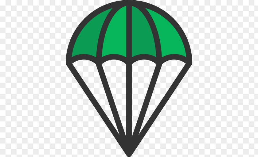 Green Parachute Paragliding Icon PNG