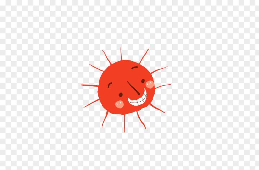Red Cartoon Sun Decoration Pattern PNG