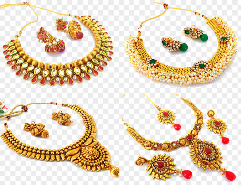 Indian Jewellery Earring Necklace Costume Jewelry PNG