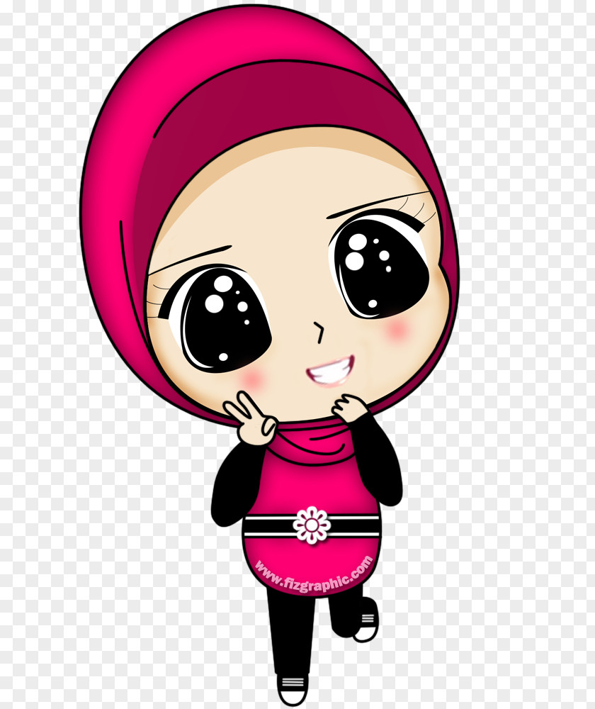 Islam Muslim Cartoon Hijab PNG