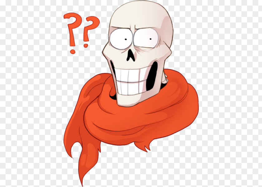 Orange Head Skull Art PNG