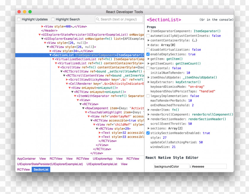 React Web Page Computer Program Debugging Development Tools PNG