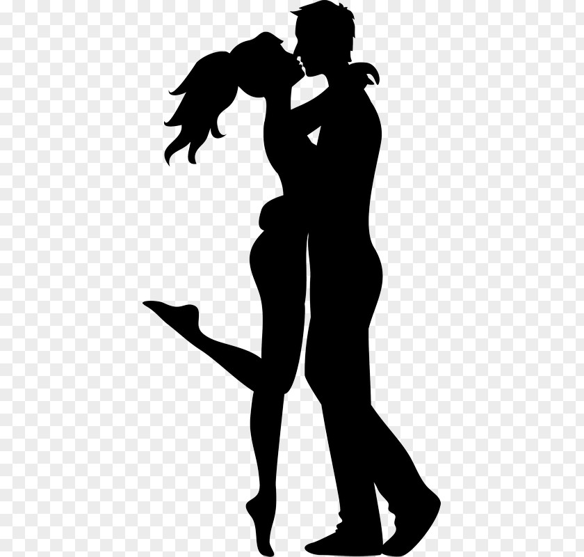 Silhouette Kiss PNG