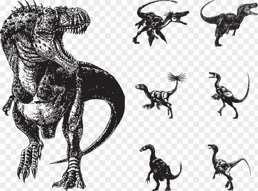 Vector Dinosaurs Reptile Tyrannosaurus Brachiosaurus Dinosaur PNG