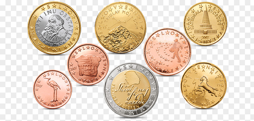 Coin Slovenian Euro Coins PNG