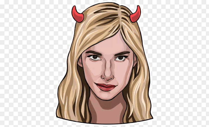 Emma Roberts Sticker Telegram Eyebrow PNG