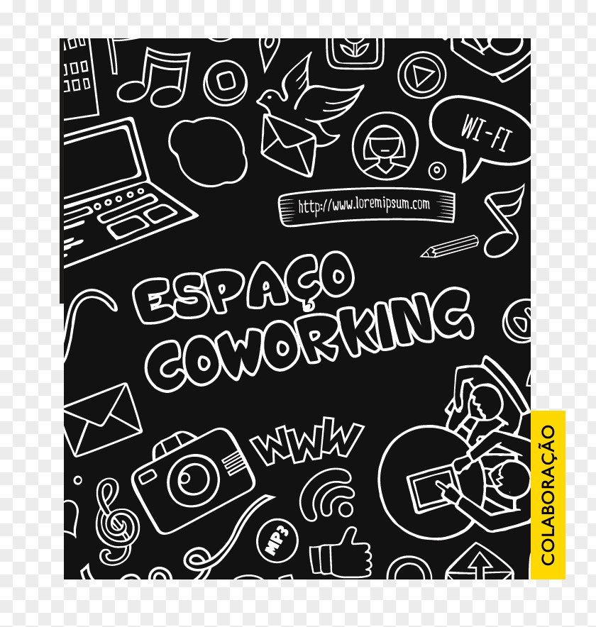Coworking Pattern Font Brand Text Messaging Black M PNG