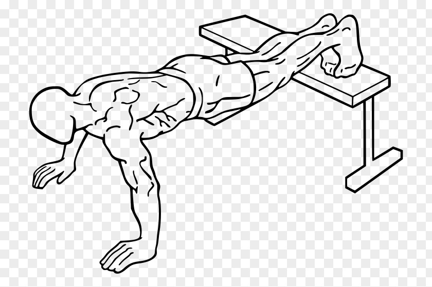 Feet Up Push-up Exercise Physical Fitness Bench Press Weight Training PNG