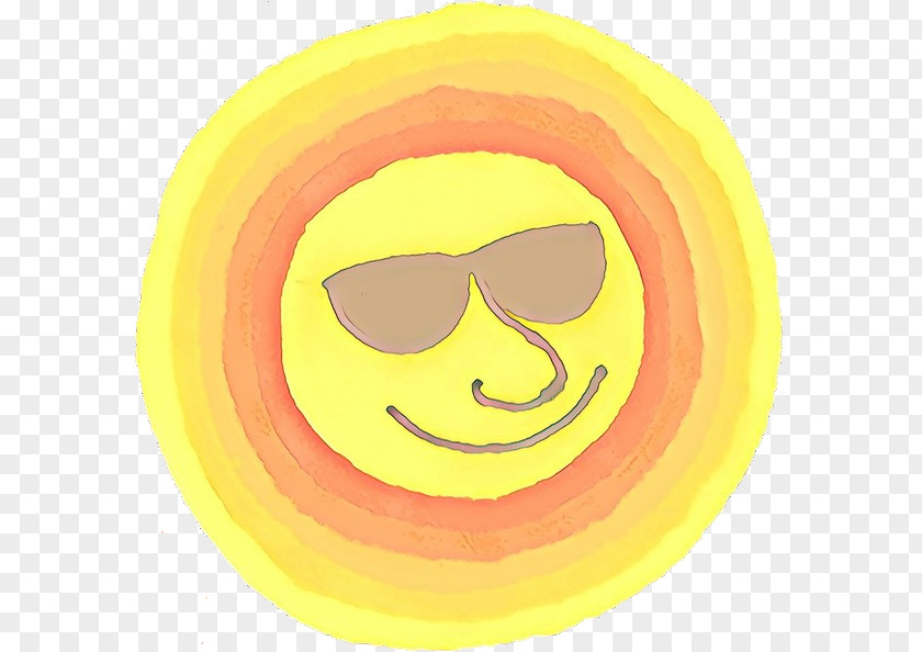 Happy Glasses Smiley Face Background PNG