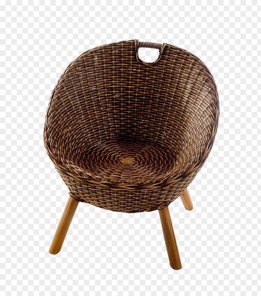 Rattan Chair Single Table Calameae PNG