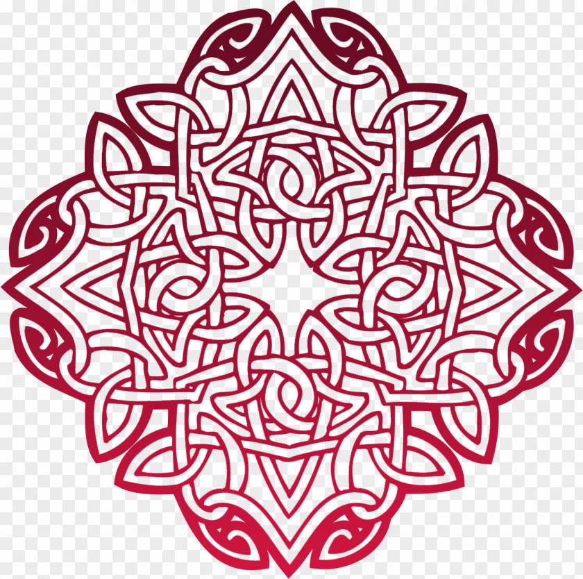 Celtic Book Of Kells Ornament Knot PNG