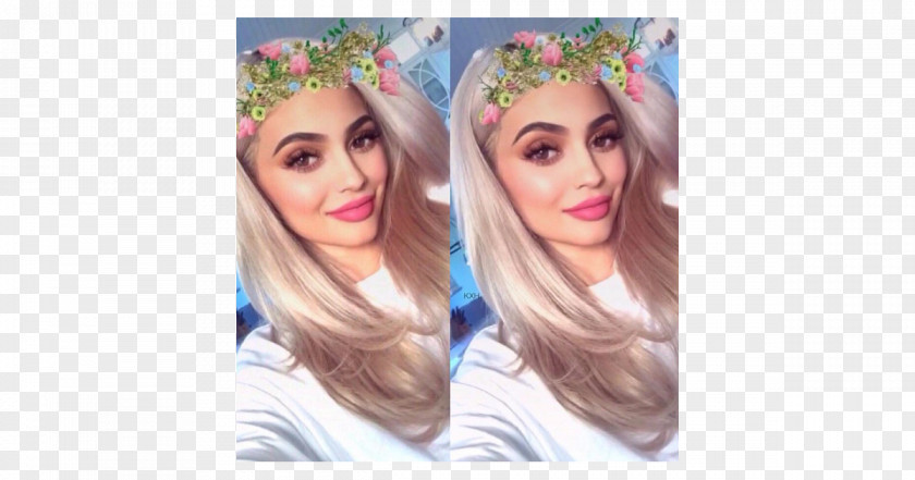 Kylie Jenner Kendall Blond Hair Coloring Wig PNG