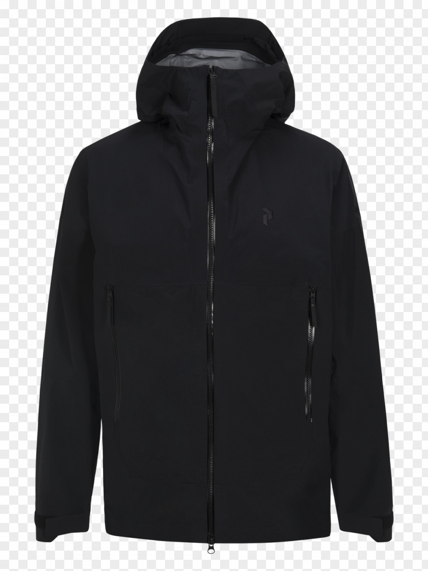 Black Jacket Hoodie Clothing Helly Hansen PNG
