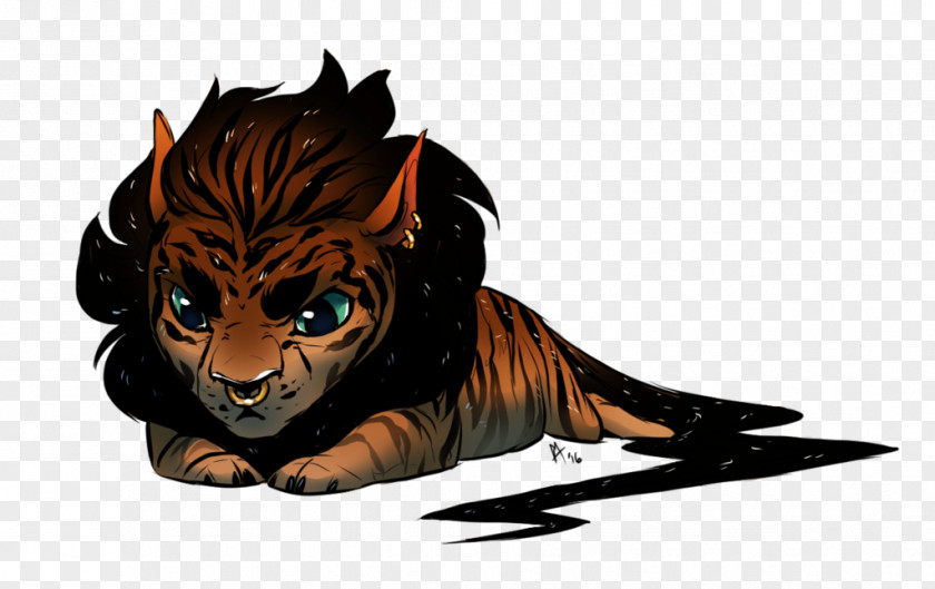 Tiger Lion Cat Demon Illustration PNG