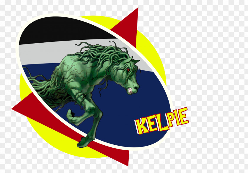 Horse Logo Kelpie Green PNG