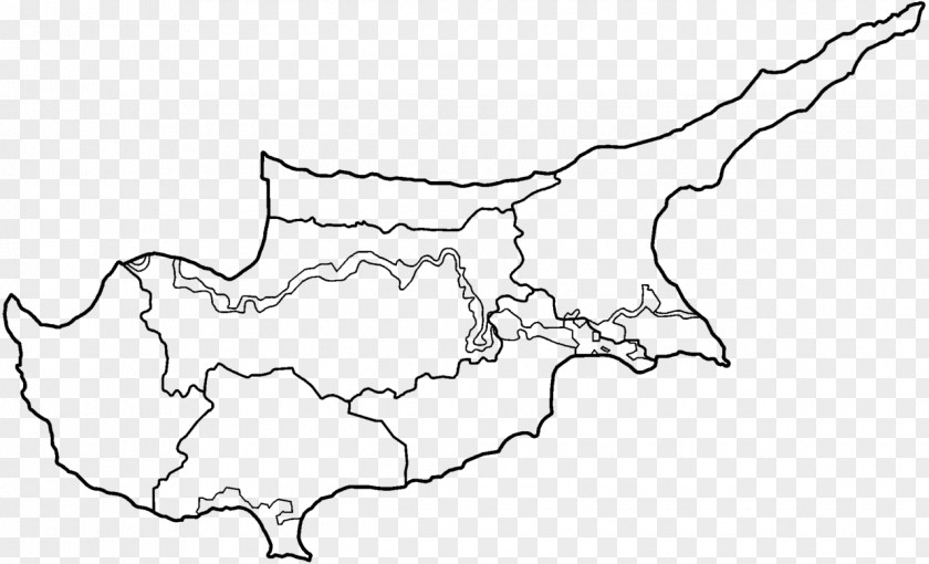 Map Lefkoşa District Cyprus World Chypre En Couleur PNG