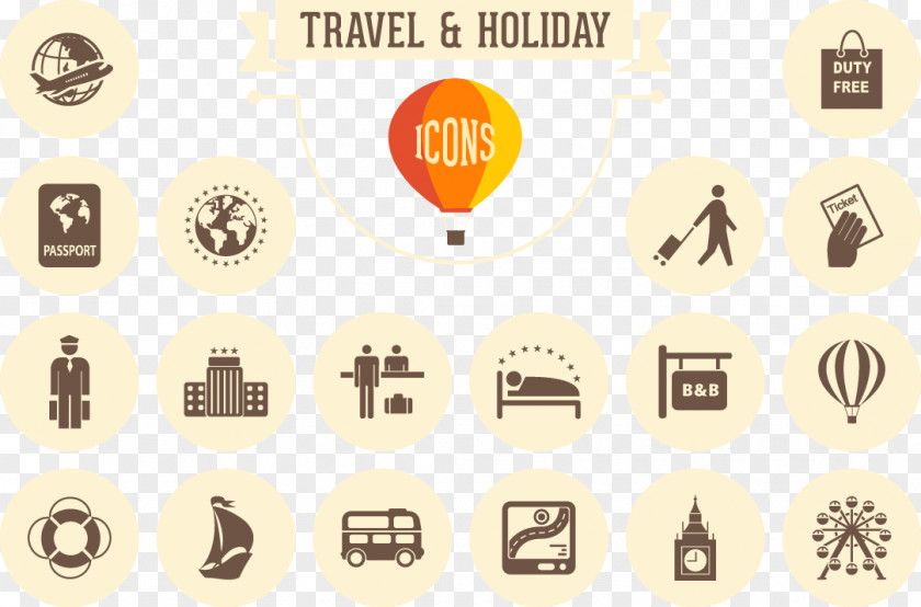 Vector Vacation Icon Retro World Tourism PNG