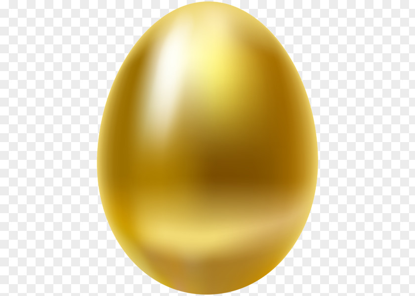 Golden Egg Sphere Material PNG